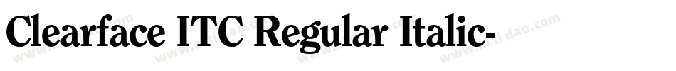 Clearface ITC Regular Italic字体转换